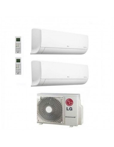 Climatizzatore Condizionatore LG Libero Smart R32 Wifi Dual Split Dual Inverter 9000 + 12000 BTU con U.E. MU2R15.13 
 A+++/A++