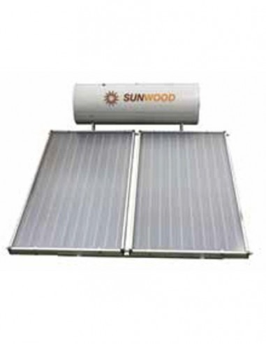 Sunwood  Kit Solare Termico n.2 Pannelli da 2.72 Mq e Serbatoio Da 300 Lt Installazione Universale Tp/Tt