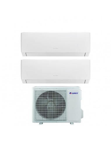 Gree Climatizzatore Condizionatore Dual Split Pular 9000 + 12000 Wi-fi Integrato Classe A++/A+ R32 GWHD14NK6OO